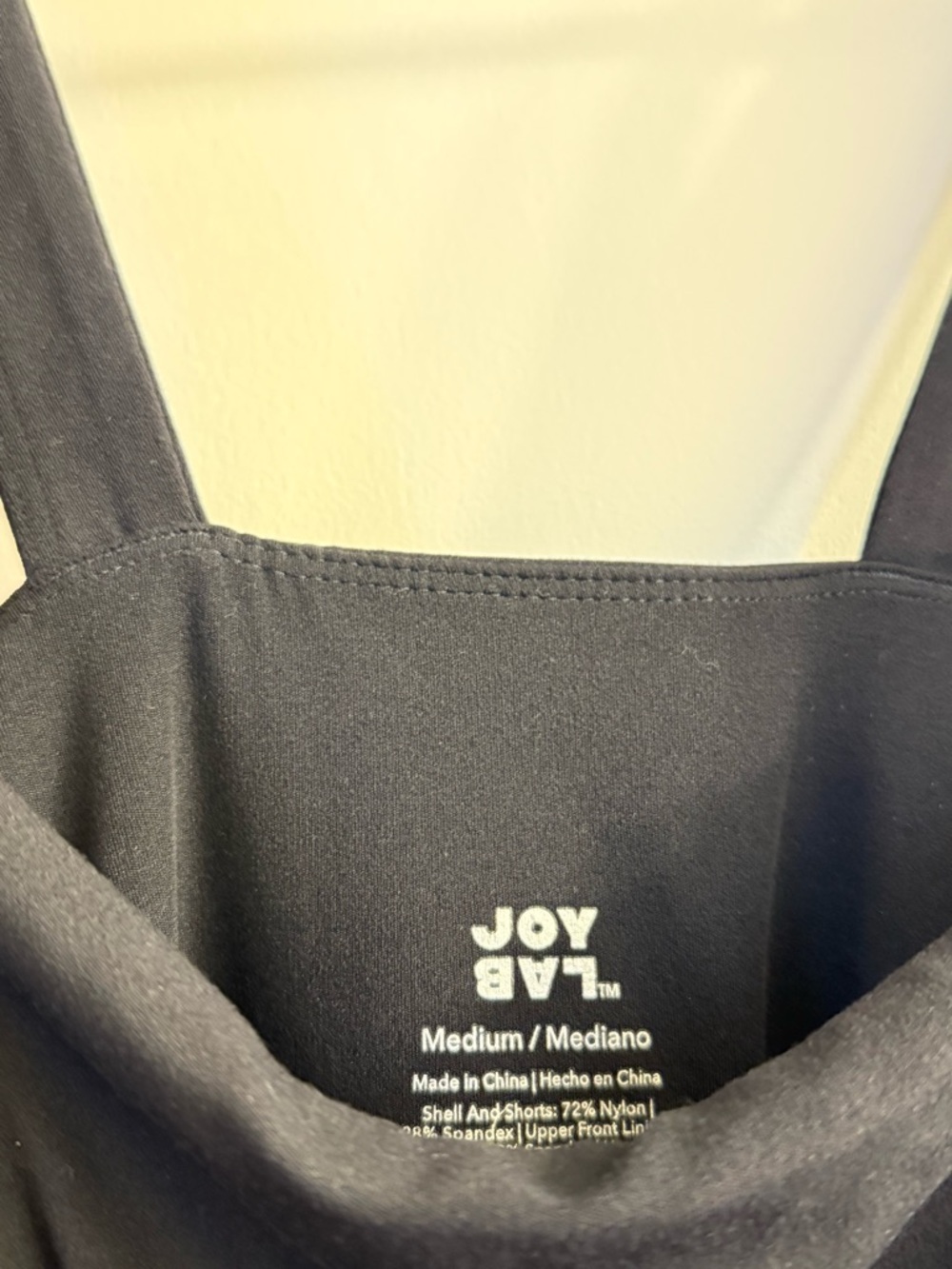 JoyLab Black Mini Skort Dress with Side Slit - Picture 3 of 8